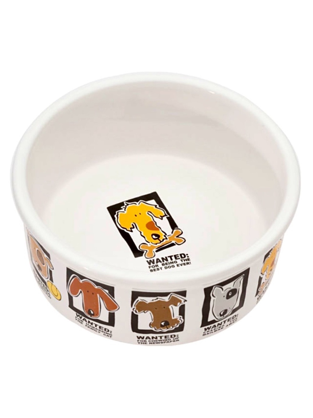 Vintage Signature Housewares Mug Shots Non-Skid Ceramic Dog Bowl Collectible